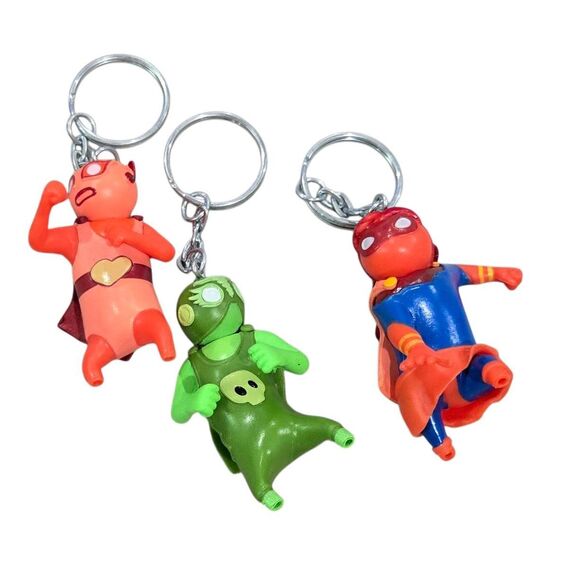 Boneloaf Gang Beast Keychains Set of 3 - Picture 1 of 3